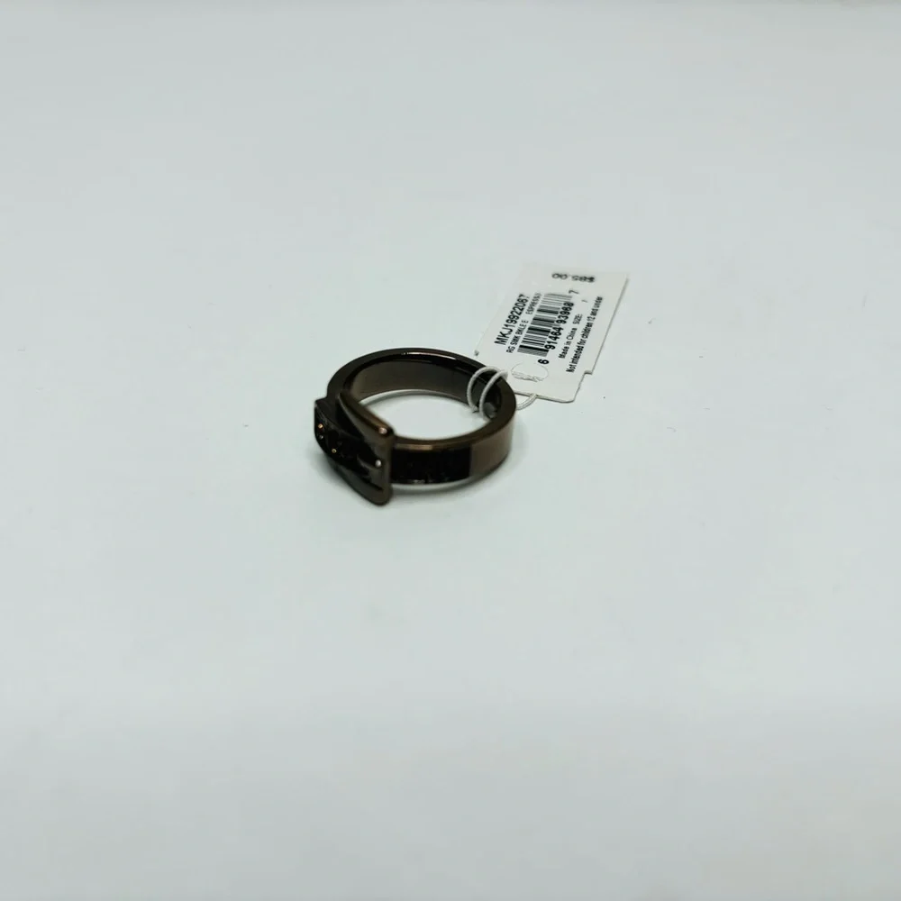 MICHAEL KORS Espresso Buckle Ring Size 7